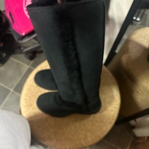 Extra tall UGG Sunburst Black Winter Boots